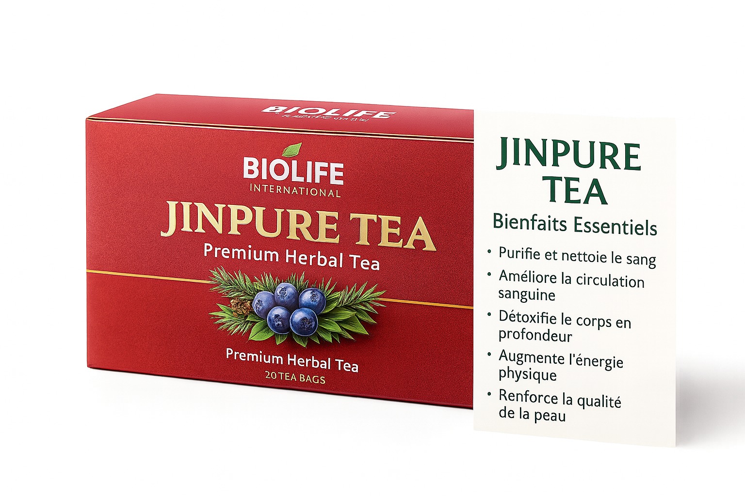 JINPURE TEA - Thé aux herbes premium